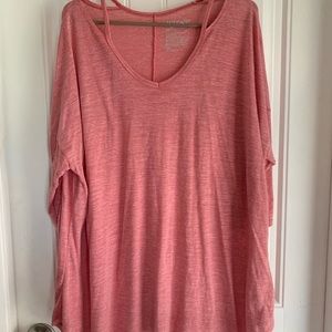 Both included.  3/4 length sleeves. Open shoulder